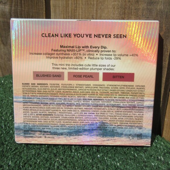 Brand New Lawless Forget The Filler Lip Gloss 3 Pack & Liner Winter Beach Trio - Picture 4 of 10